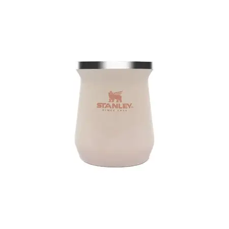 Mate Stanley Original Blanco Negro Acero Inoxidable X 1 Un Rosa