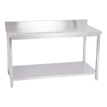 Mesada De Trabajo Con Zócalo Acero Inox 150 Cm Turboblender