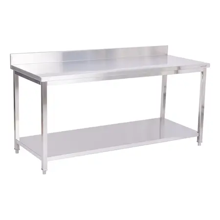 Mesada De Trabajo Con Zócalo Acero Inox 180 Cm Turboblender