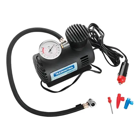 Mini Compresor De Aire Eléctrico Portátil Tramontina 42330/001 50w Negro