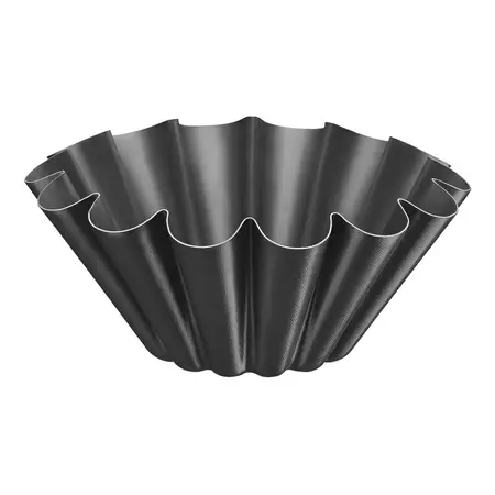 Molde Flan Antiadherente Budin Brioche Tramontina 22cm 1.3lt Color Negro