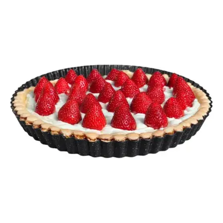 Molde Para Tarta 24 Cm De Acero Al Carbono Antiadher | Carol - Negro