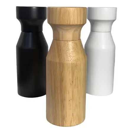 Molinillo De Pimienta Pimentero De Bambú Engranaje | Carol Negro