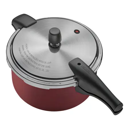 Olla A Presión Tramontina Vancouver Effect De Aluminio, 6 L, Color Rojo