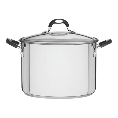 Olla Alta Solar Silicone Tramontina 28 Cm Acero 11,90 Lts Color Plateado