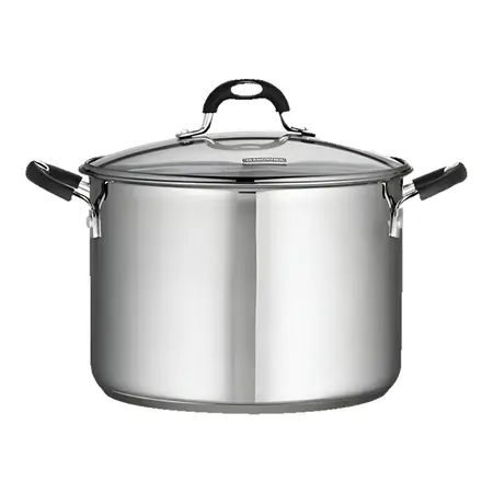 Olla Alta Tramontina Astro Silicone 28cm Asas Acero Inox Triple Fondo Color Plateado