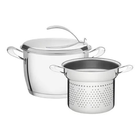 Olla Colapasta Cozi Pasta Ventura Tramontina Acero Inoxi 2pz - Plateado