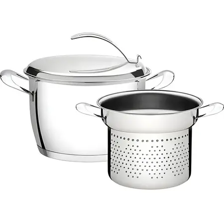 Olla Colapasta Ventura Tramontina Acero Inoxidab 2pz Cuots Color Plateado