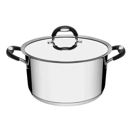 Olla Duo Silicone Tramontina Acero Inox Asas 20cm 4,5 Litros - Gris