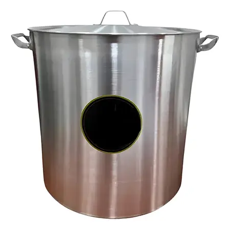 Olla Gastronómica Aluminio Jesica N° 40 Capacidad 50 Litros Color Plateado