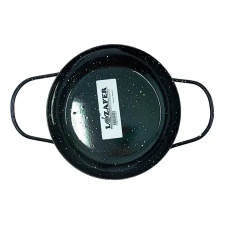 Paellera Chapa Enlozada Dos Asas Gastronómica 20cm Cocina Negro