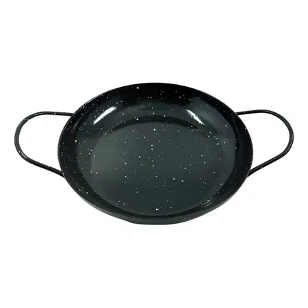 Paellera Chapa Enlozada Dos Asas Gastronómica 24cm Cocina Color Negro