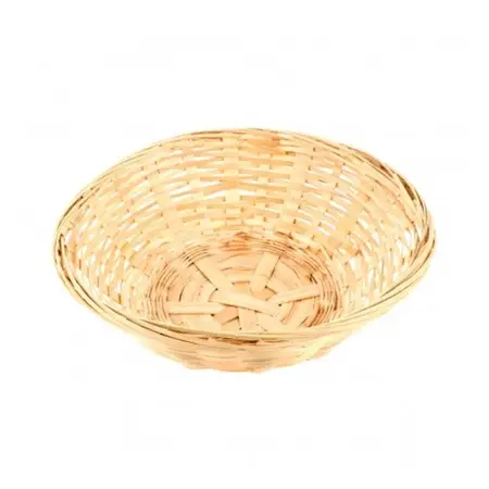 Panera Redonda De Mimbre Pan Tostadas Galletitas 20cm Mimbre Mimbre