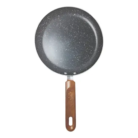 Panquequera 22 Cm Granito Antiadherente Inducción Cool Bazar Color Negro