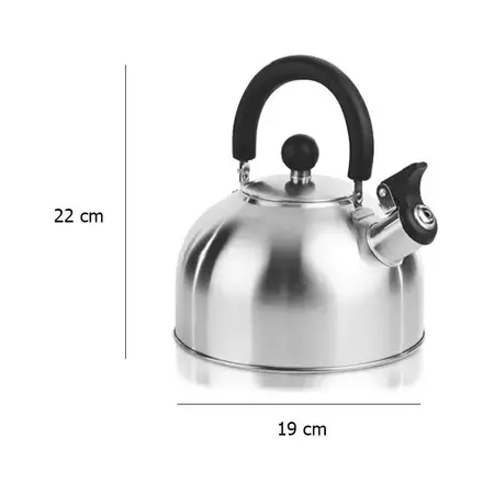 Pava De Acero Inoxidable Silbadora Mango Entero 2.5 Litros