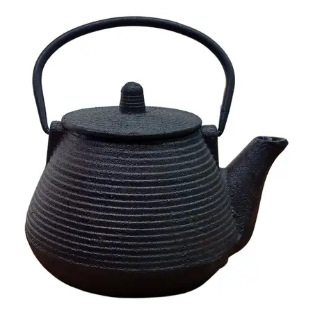 Pava Hierro Fundido Tetera Te Color Negro Tapa 1 Litro