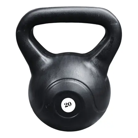 Pesa Rusa 20kg Kettlebell Fitness Gym Para Entrenamiento Pvc Negro