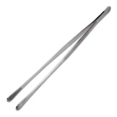 Pinza De Emplatar Axen Recta Punta Redonda 25 Cm Acero Inox Color Gris