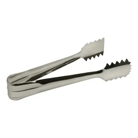 Pinza De Hielo Multiuso Tragos Cocina 15 Cm Acero Pack X12 U Color Plateado