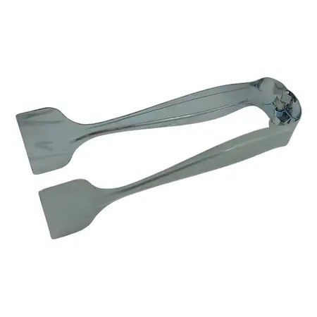 Pinza Fiambre Acero Inoxidable Con Resorte Super Reforzada Plateado