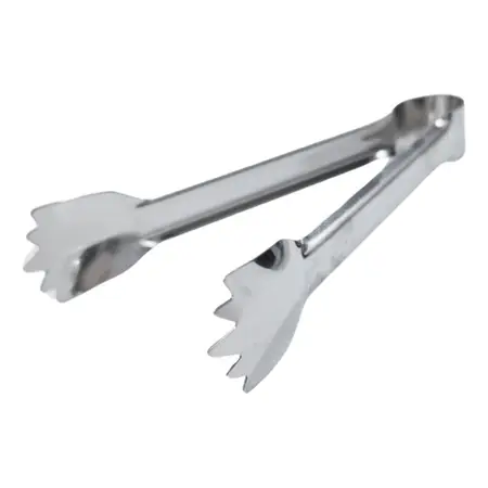 Pinza Hielo 12,5 Cm Acero Inoxidable Pack X12 | Crystal Rock Plateado