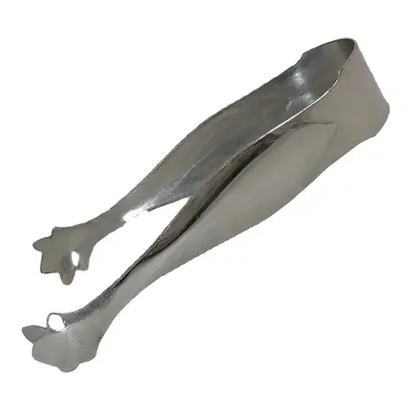 Pinza Hielo Acero Inoxidable Punta Estrella 13 Cm Hielera Plateado
