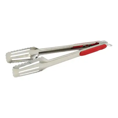 Pinza Multiuso Acero Mango Silicona Cocina Parrilla 34 Cm - Plateado