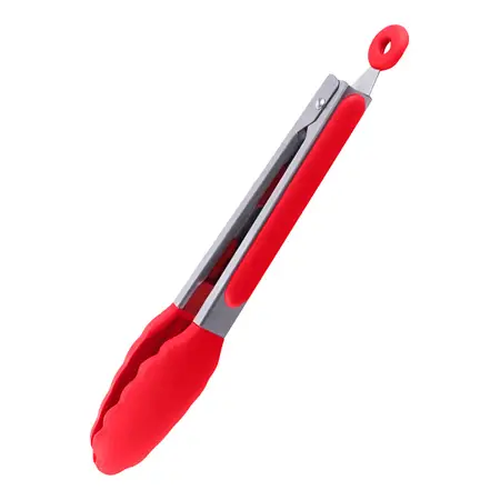 Pinza Multiuso Cocina Punta Silicona 30 Cm Parrillera Acero