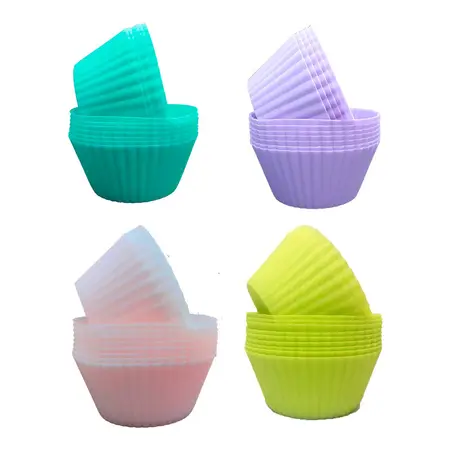 Pirotines Moldes Muffins Cupcakes Carol Silicona X 12 Horno Color Al Azar