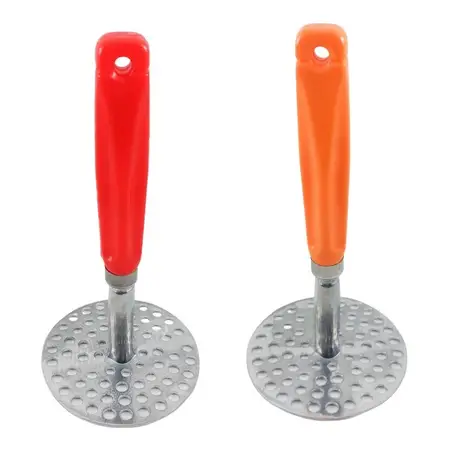 Pisa Papa Fundición De Aluminio Mango Plástico Puré 17 Cm Colores