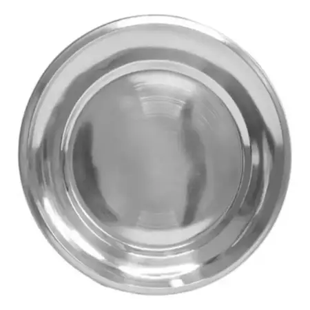 Plato Acero Inoxidable 24 Cm Redondo Cocina Color Plateado Playo