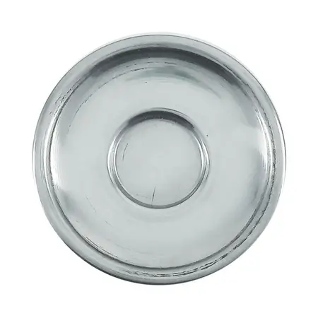 Plato Acero Inoxidable Reforzado 11,8cm Para Cafe Vajilla X1 - Acero Inoxidable