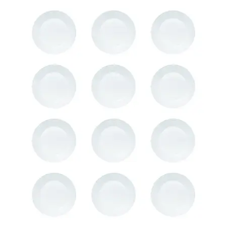 Plato De Postre Harena 19 Cm Vidrio Templado Luminarc X 12 U Blanco