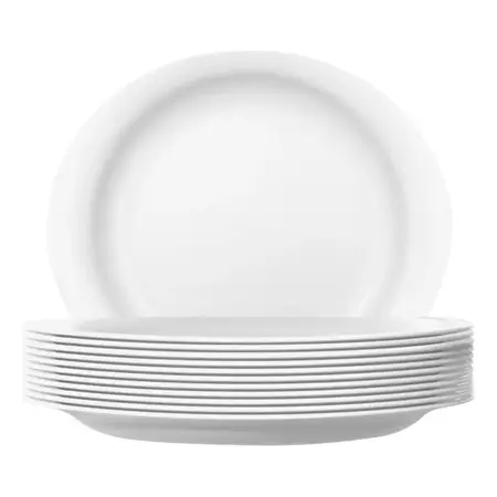 Plato Fuente Steak Nadir Duralex Menu Templad 30x27cm X12 Blanco