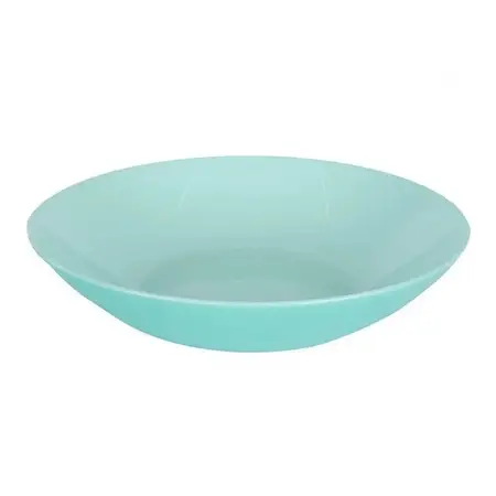 Plato Hondo 20cm Luminarc Modelo Diwali Vidrio Templado X 12 Turquesa