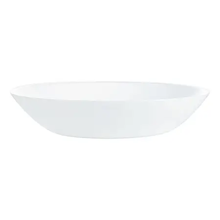 Plato Hondo 20cm Luminarc Modelo Diwali Vidrio X12 Un Cu Ota Blanco