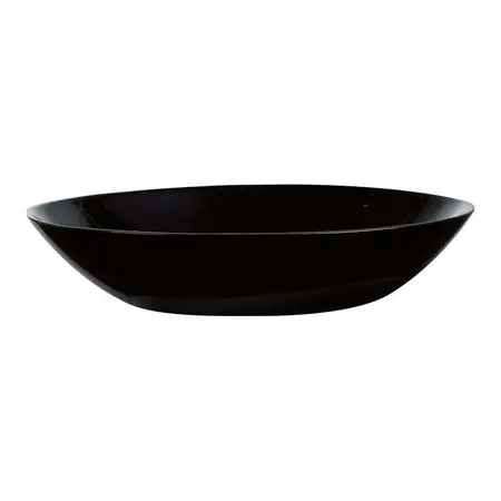 Plato Hondo 20cm Luminarc Modelo Diwali Vidrio X12 Un Cu Ota Negro