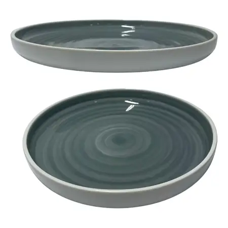 Plato Hondo 21 Cm Línea 2800 Gourmet Porcelana Tsuji X1 Gris
