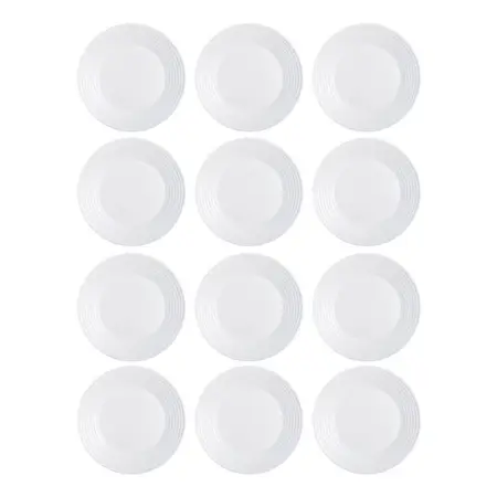 Plato Hondo 23 Cm Vidrio Templado Luminarc Diseño Harena X12