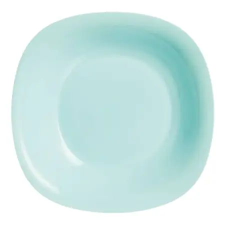 Plato Hondo Luminarc Carine Light Cuadrado Vidrio Temp 21 Cm Azul