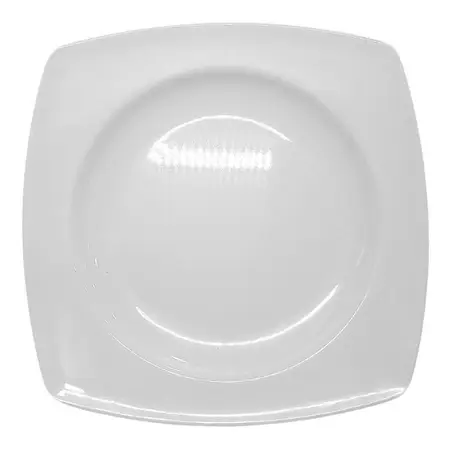 Plato Hondo Melamina Blanco Cuadrado Resistente 20cm X1 Un. - Blanco - Liso