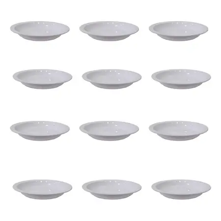 Plato Hondo Melamina Blanco Redondo 23 Cm Ala Angosta X12 U Liso
