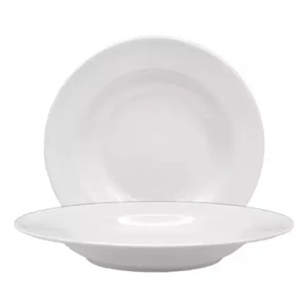 Plato Hondo Melamina Blanco Redondo Resistente 22 Cm X1 Uni.