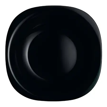 Plato Hondo Negro 19cm Vidrio Templado Carine Luminarc