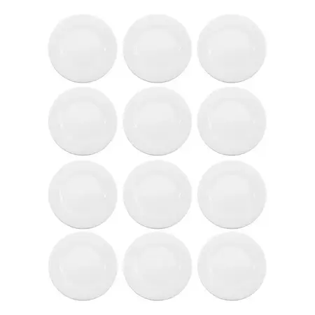 Plato Pan 16cm Ala Ancha Tsuji Línea 1150 Porcelana X12 Uni. - Blanco