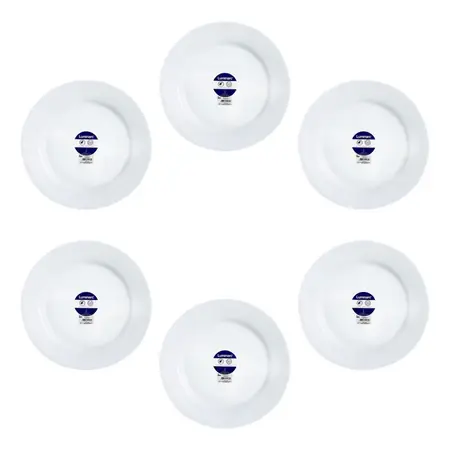 Plato Playo 24 Cm Everyday Luminarc Vidrio Templado X 6 Uni