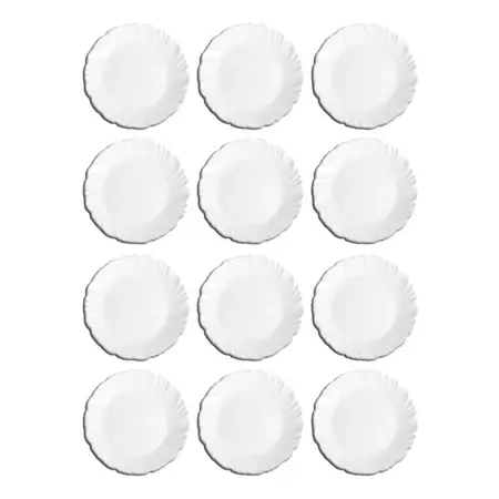 Plato Playo 25 Cm Petala Nadir Vidrio Templado Diseño X12 Un