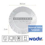 Plato Playo 25 Cm Petala Nadir Vidrio Templado Diseño X12 Un