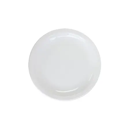 Plato Playo 25 Cm Simil Tsuji Ala Angosta Porcelana X1 Unid. Blanco