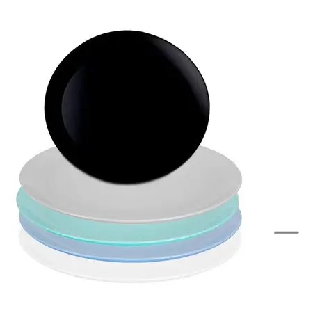 Plato Playo 25cm Luminarc Diwali Colores Vidrio Templado X12 Granit